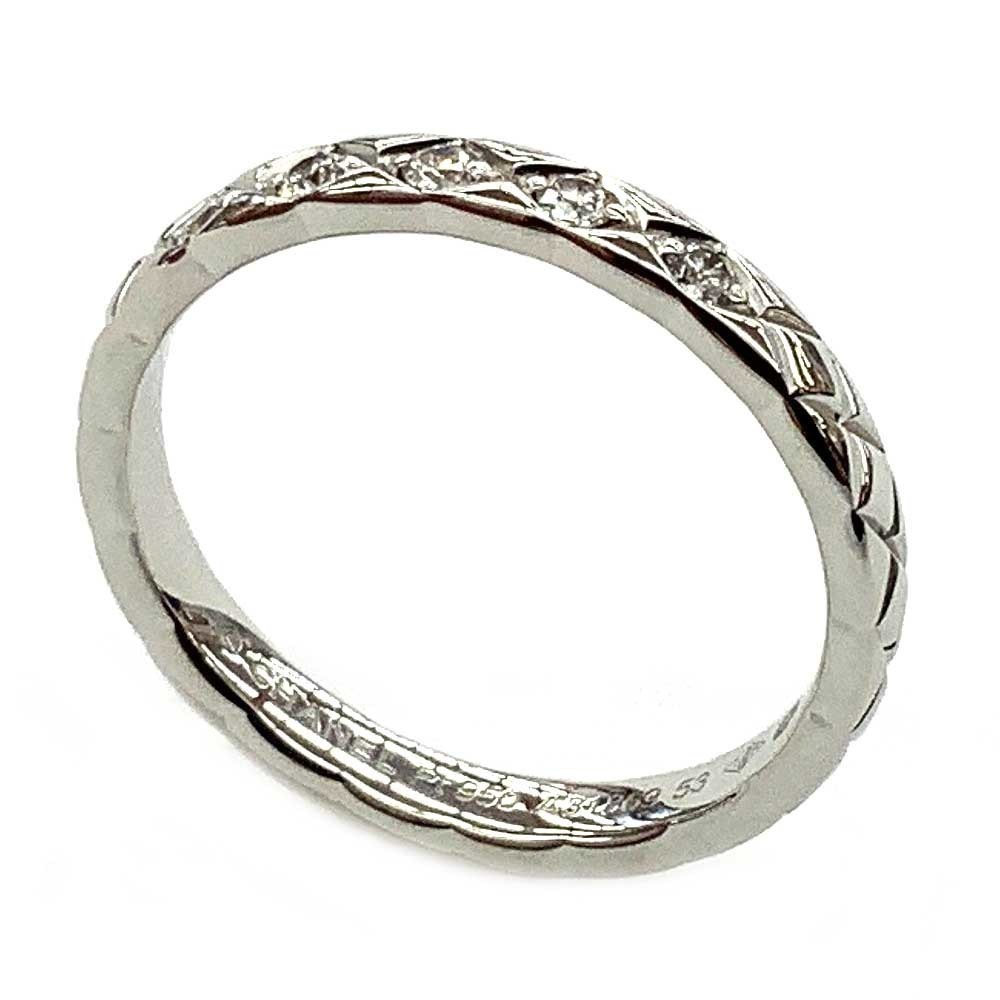Chanel Coco Crush 5P Diamond Platinum Kyoku Oyama Ring Silver